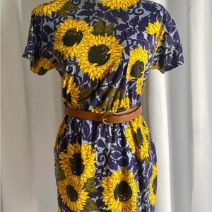 Carol Anderson Vintage Sunflower Print Dress